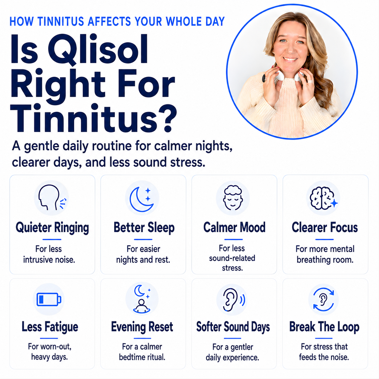 Qlisol™ | Built for Tinnitus Sufferers, The Only At Home Device That Does Both Steps Correctly in One Device
